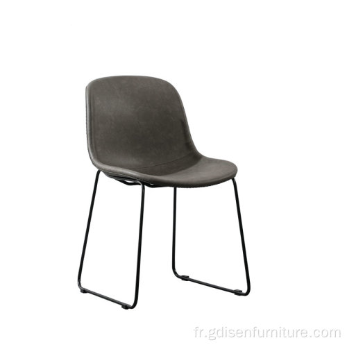 Chaise de table à manger en métal de conception simple moderne